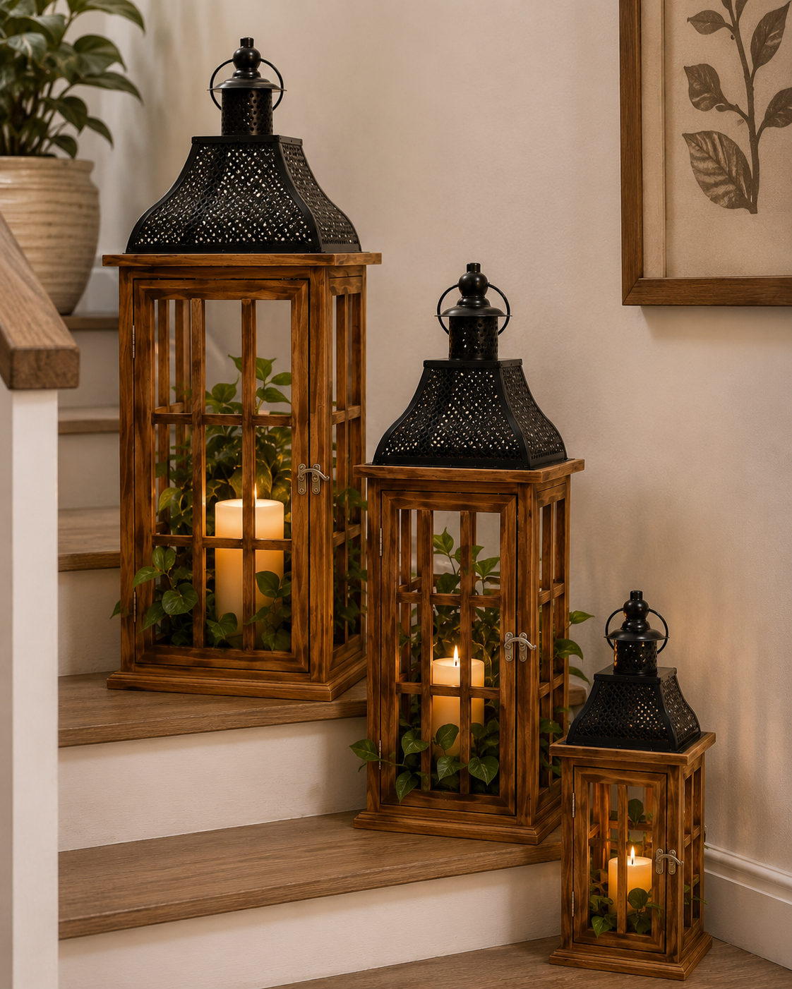 The Heritage Lanterns — Set of 3 ⭐
