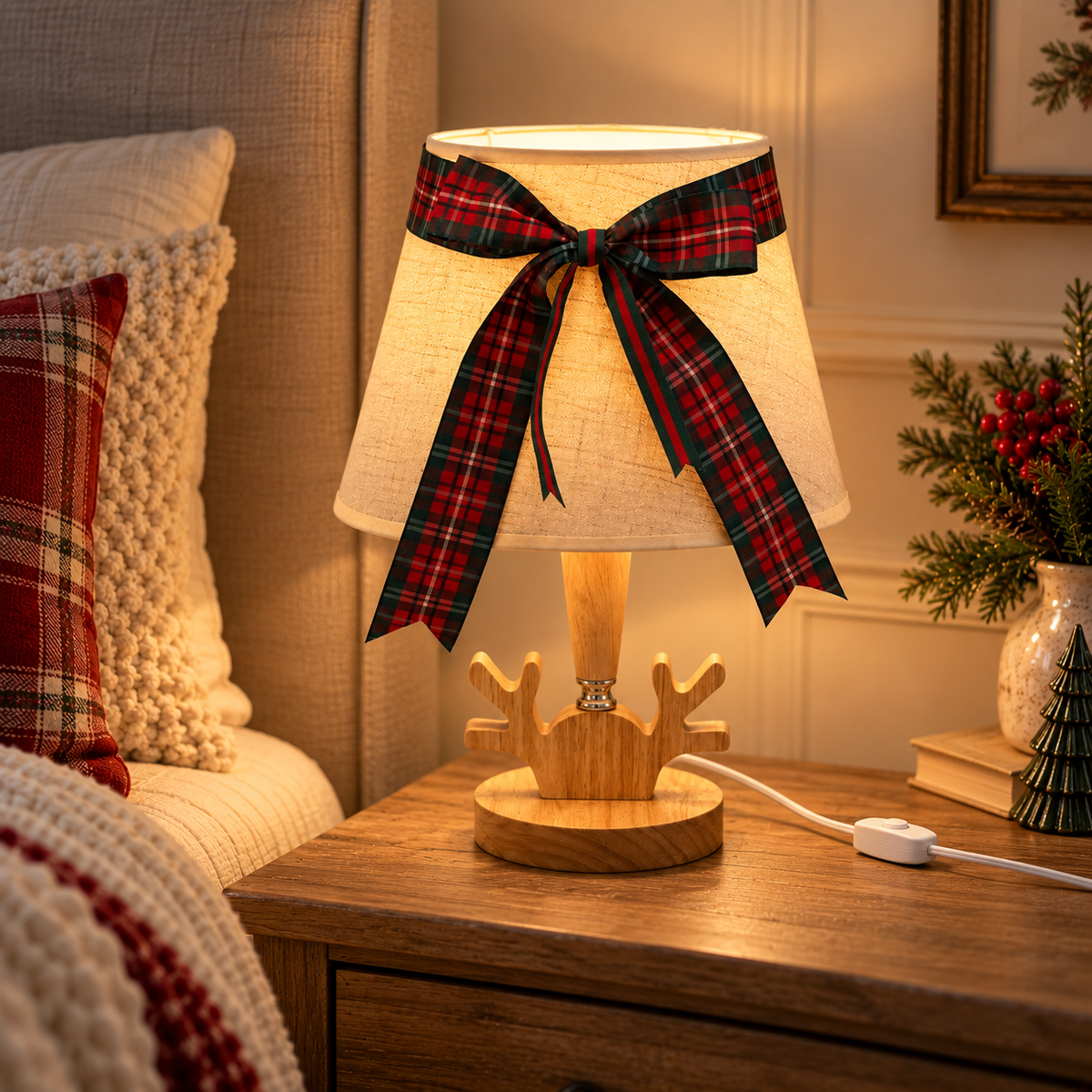 Festive Reindeer Table Lamp