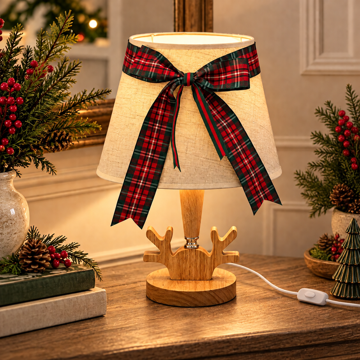 Festive Reindeer Table Lamp