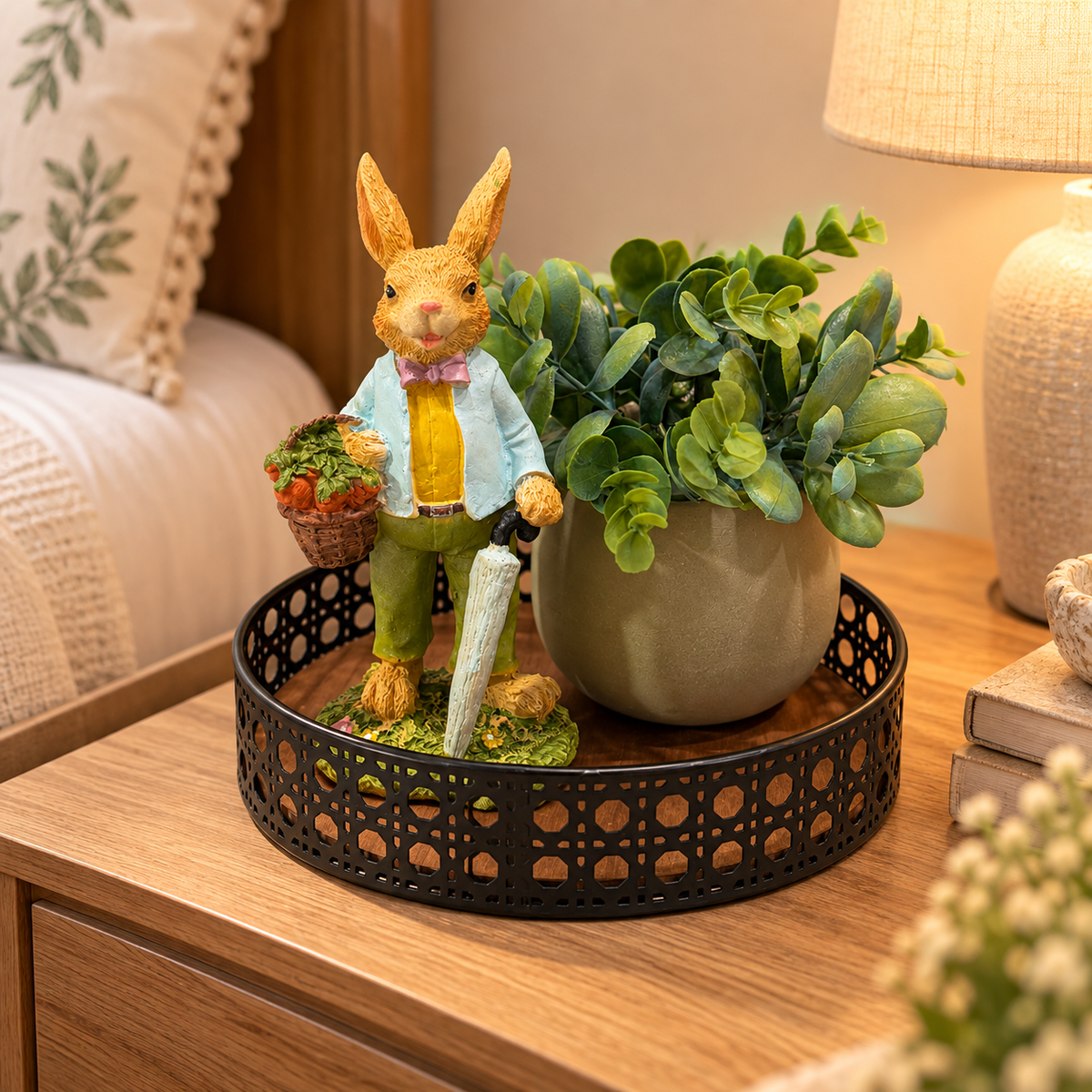 Whimsical Bunny Decor Tray