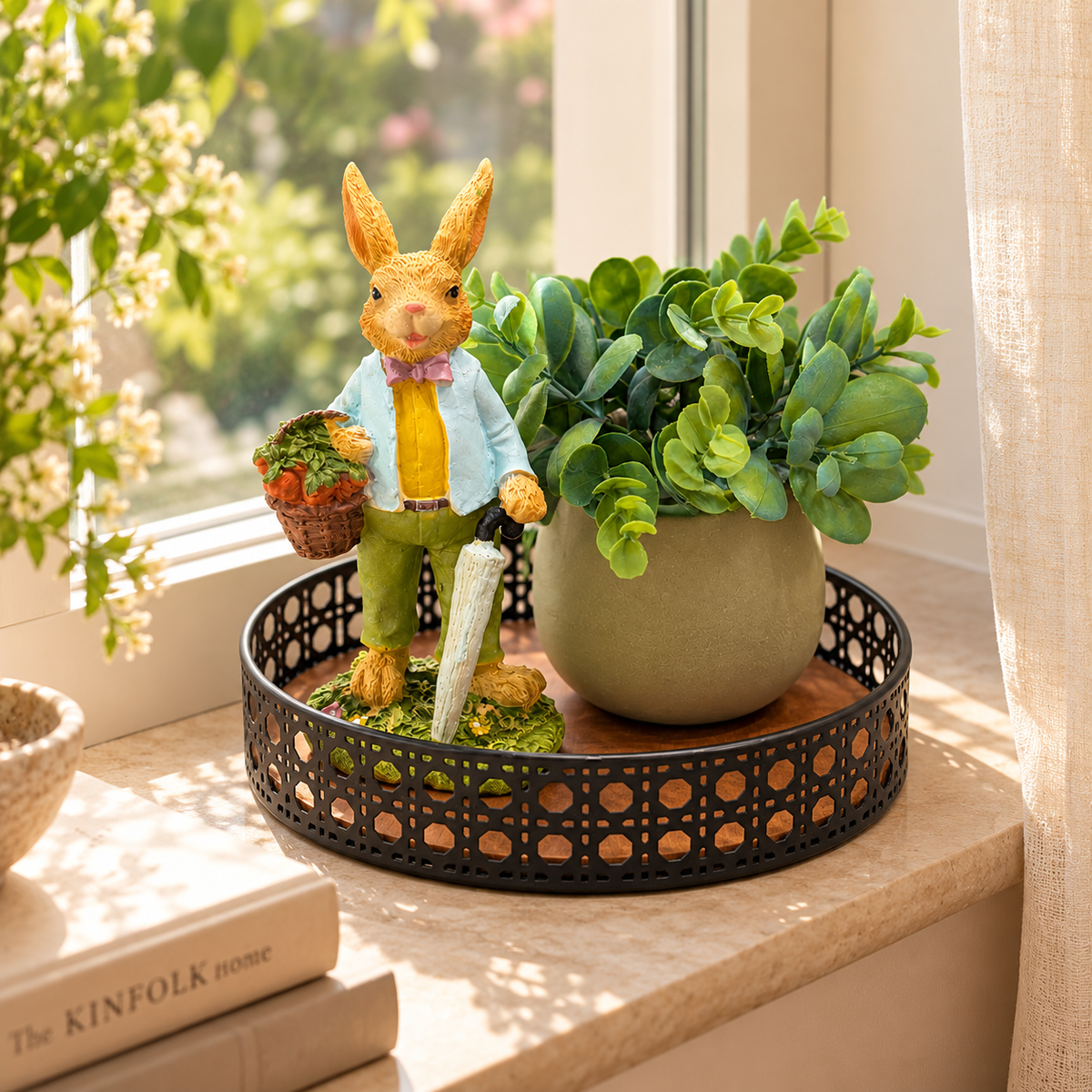 Whimsical Bunny Decor Tray