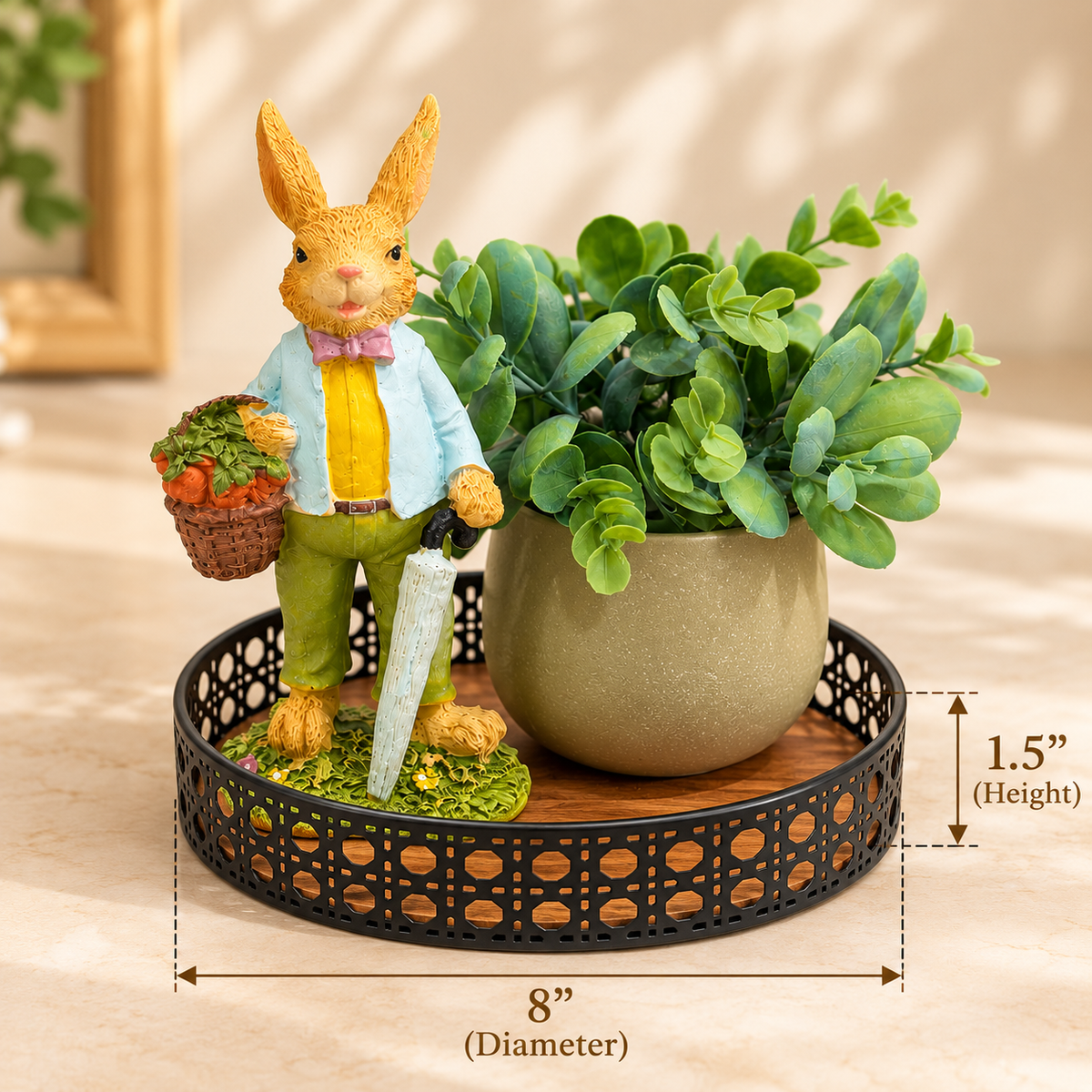 Whimsical Bunny Decor Tray