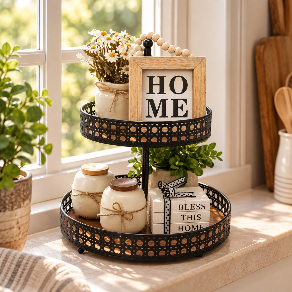 Two-Tier Country Display Stand