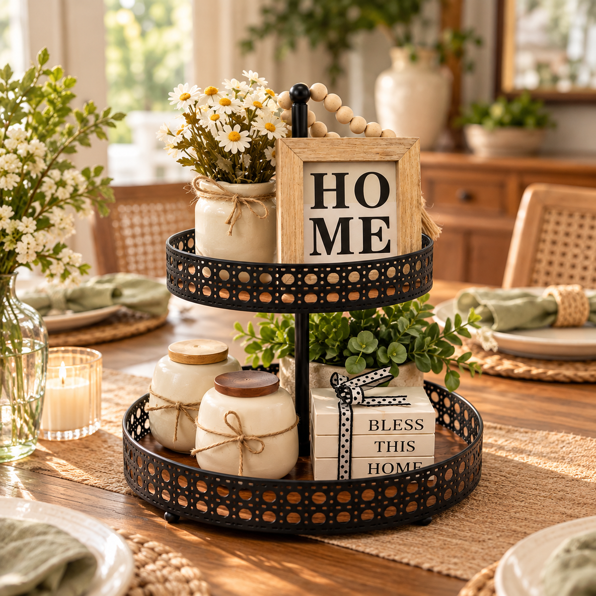 Two-Tier Country Display Stand