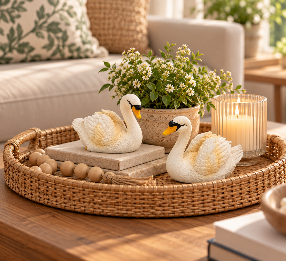 Elegant Swan Pair