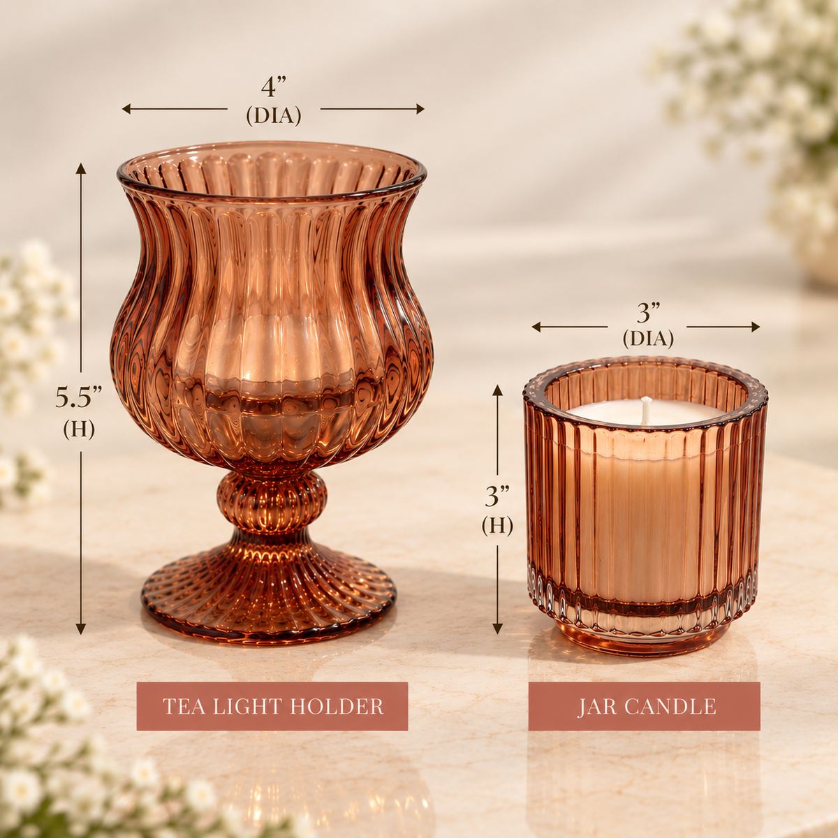 Amber Glow Candle Duo