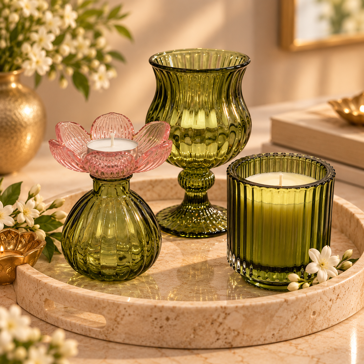 Festive Glow Candle Set