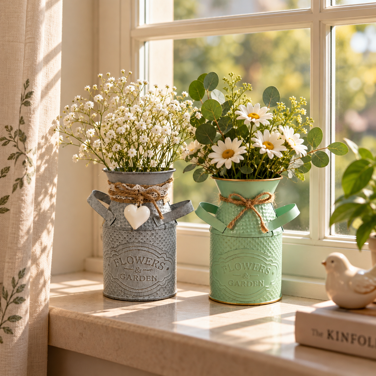 Vintage Charm Milk Can Vases – Set of 2