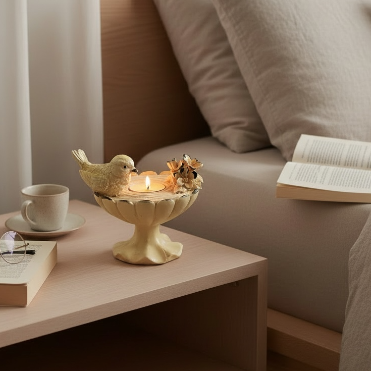 Bird bath Candle holder