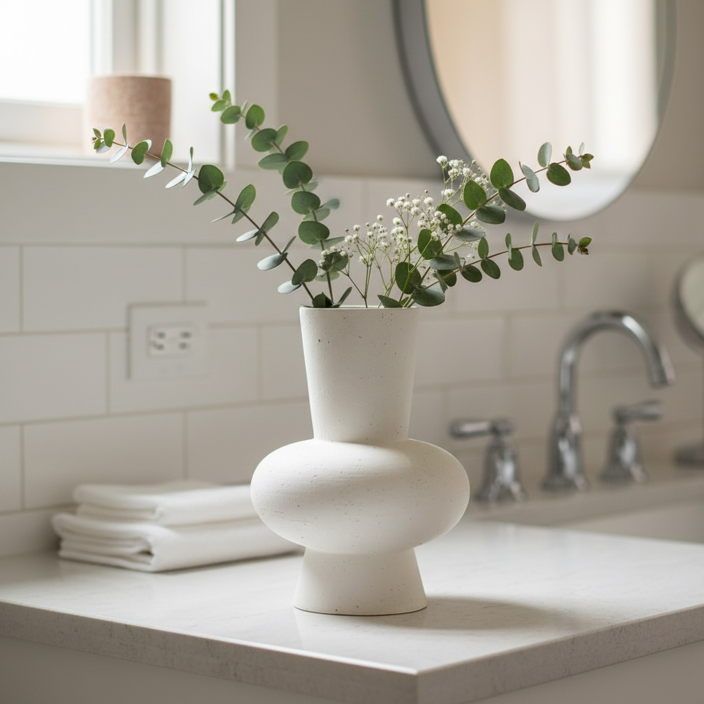 White ceremic vase