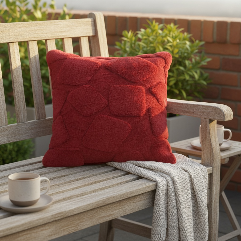Maroon self patch Cushion