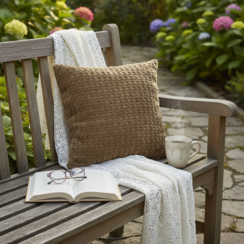 Brown velour Cushion