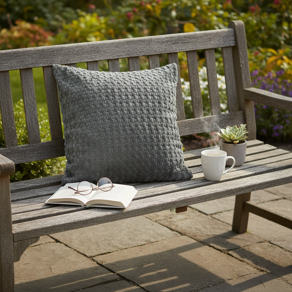 Grey velour Cushion