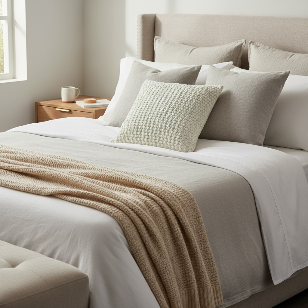 Beige velour Cushion