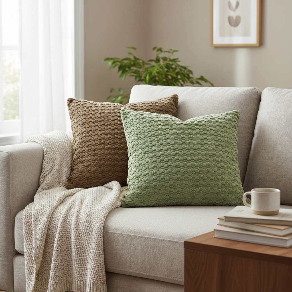 Brown velour Cushion