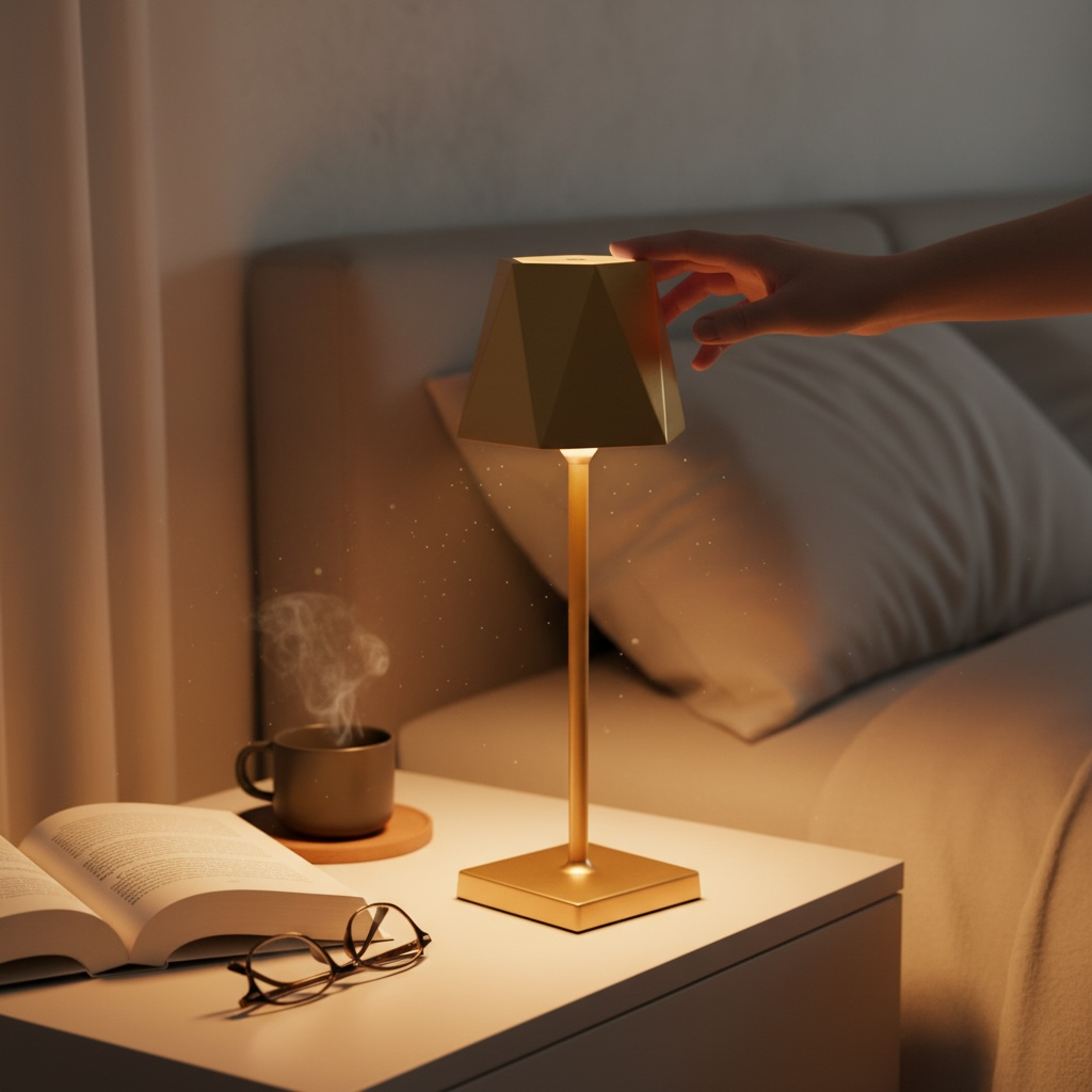 Elegant gold touch lamp