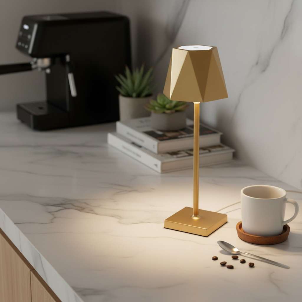 Elegant gold touch lamp
