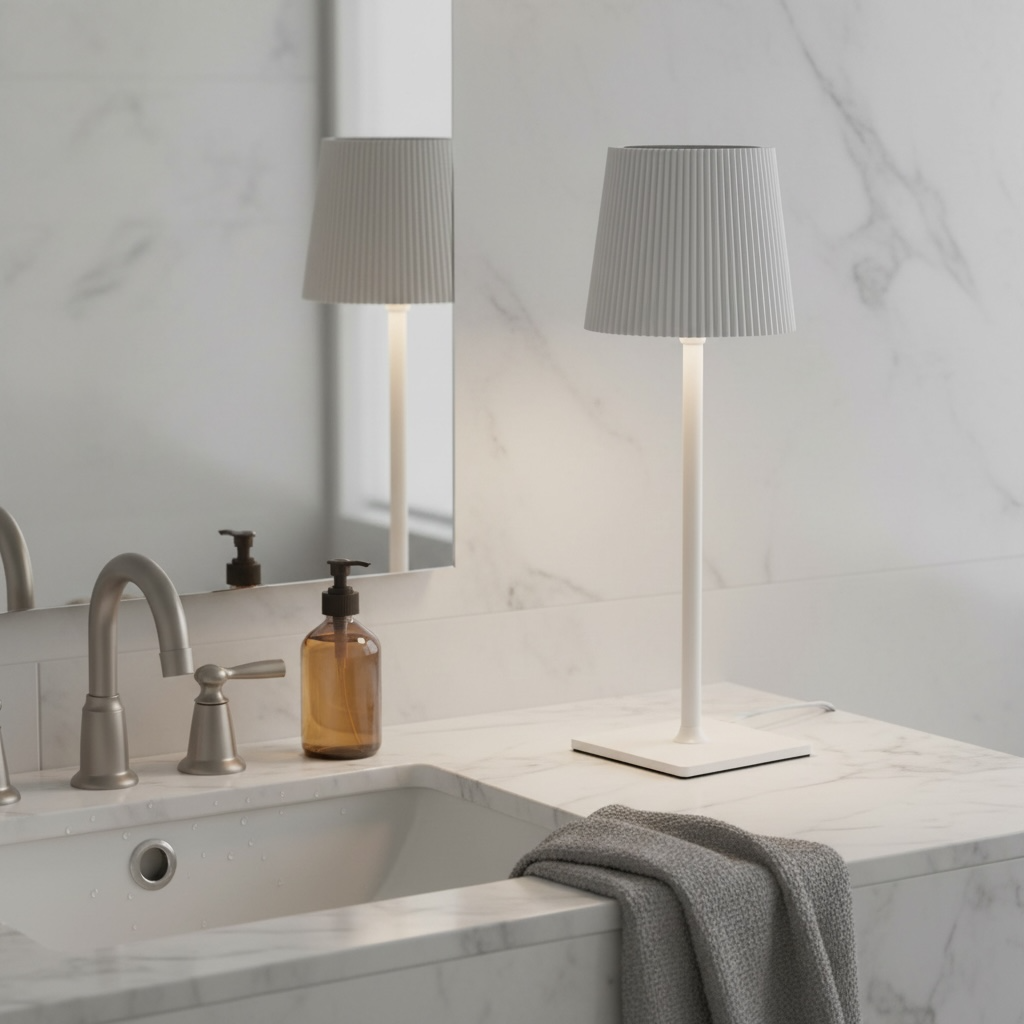 White Classy touch lamp