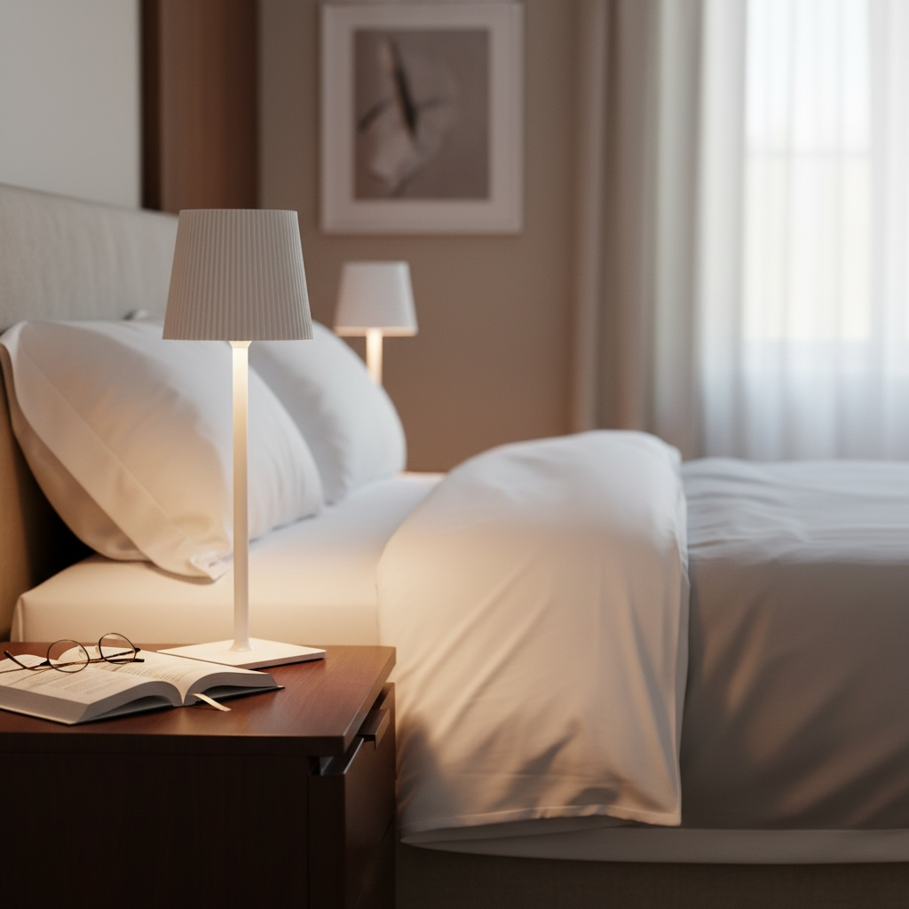 White Classy touch lamp
