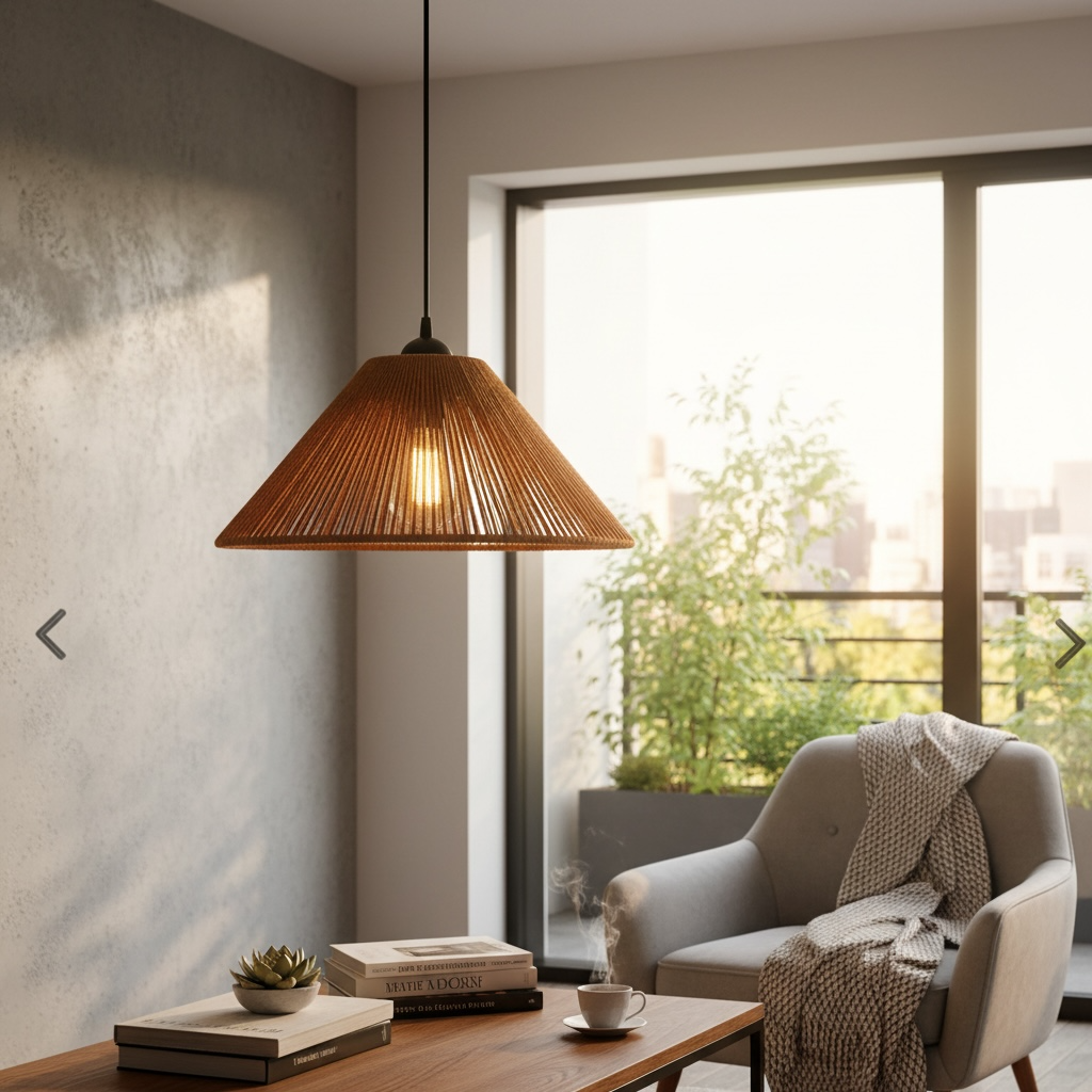 Classic Cone Woven Lamp