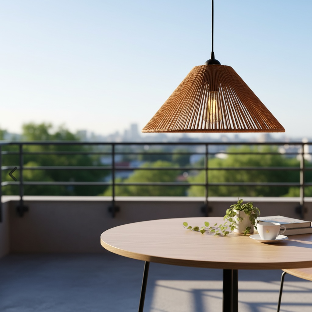Classic Cone Woven Lamp