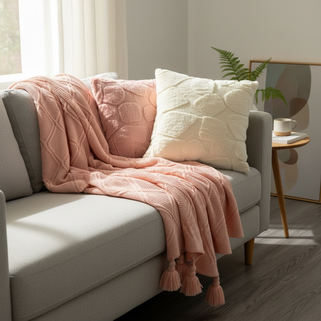 Blush & Cream Living Set