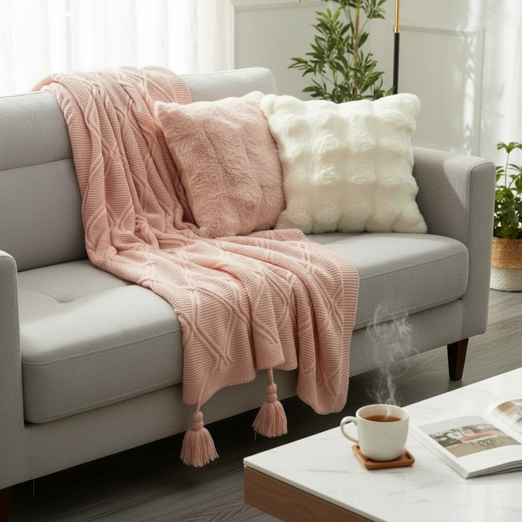 Luxe Throw & Cushion Duo Set