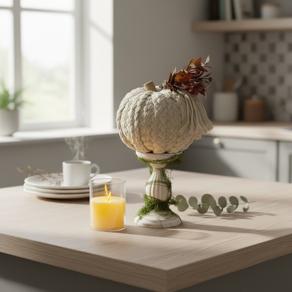Cozy Knit Pumpkin Decor
