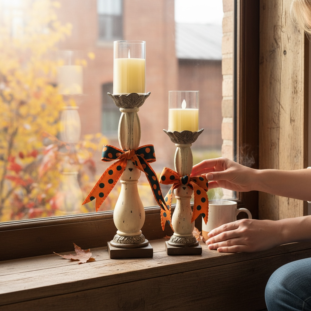Autumn Glow Candle Holders – Set of 2