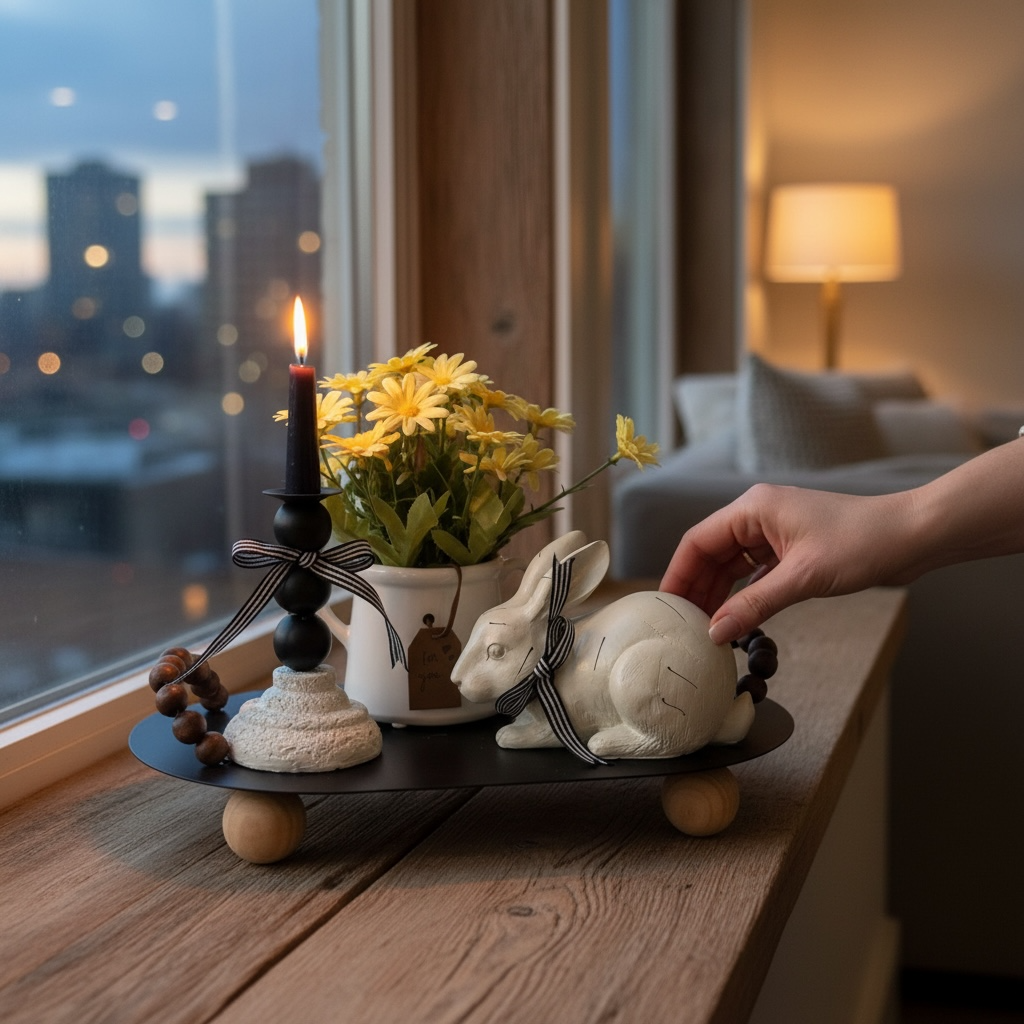 Golden Meadow Window Tray Arrangement