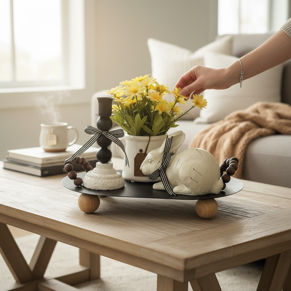 Golden Meadow Window Tray Arrangement