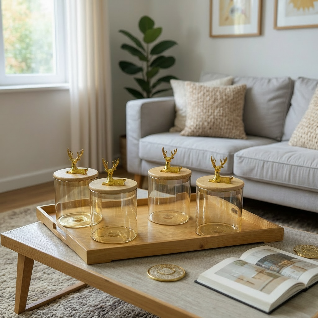 The Golden Stag Glass Canister (Set of 4)