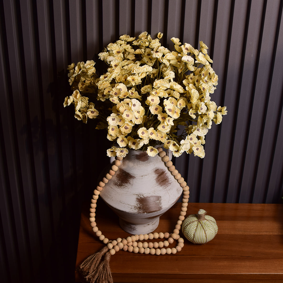 Yellow Gypsophila or small Cosmos-like blooms