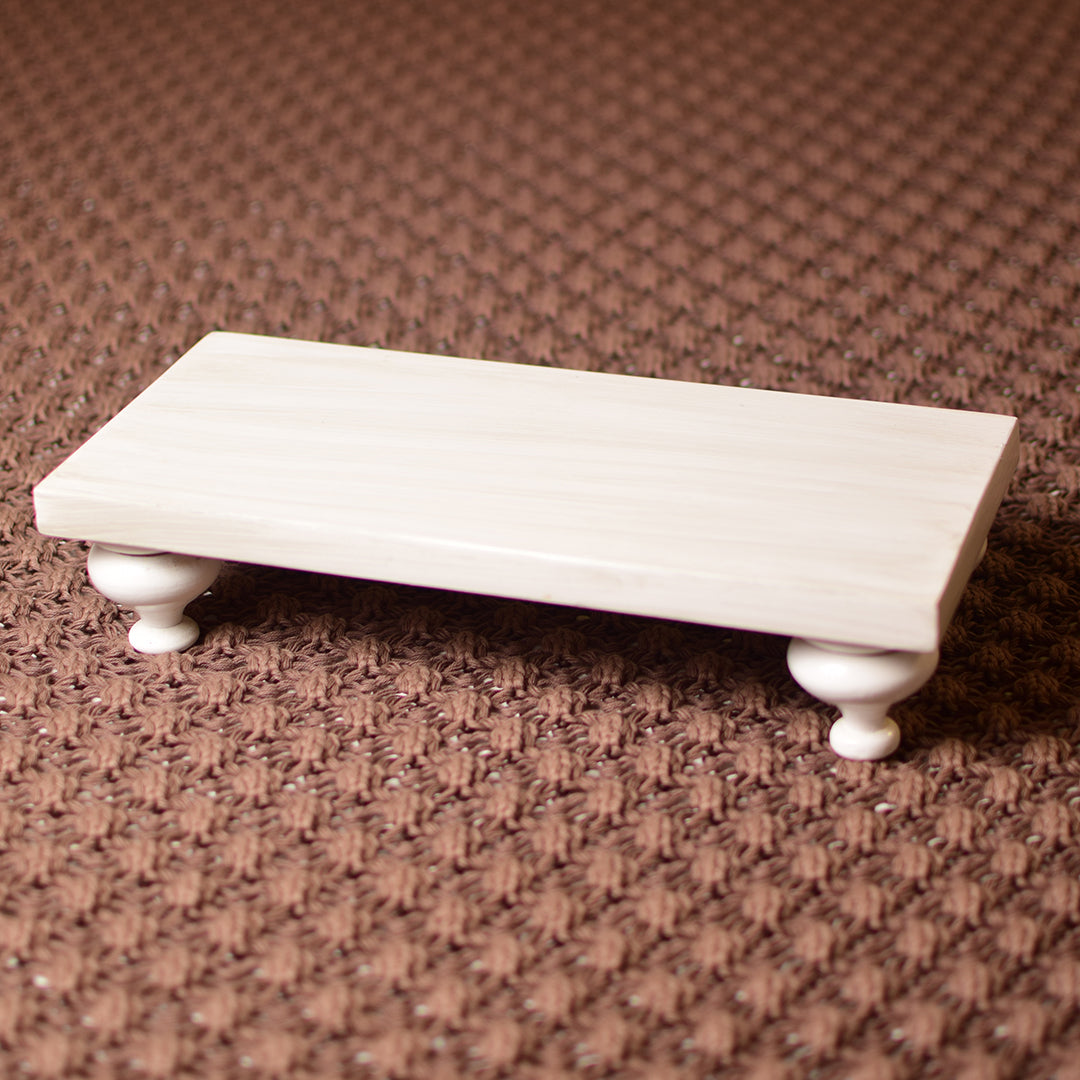 White rectangular riser