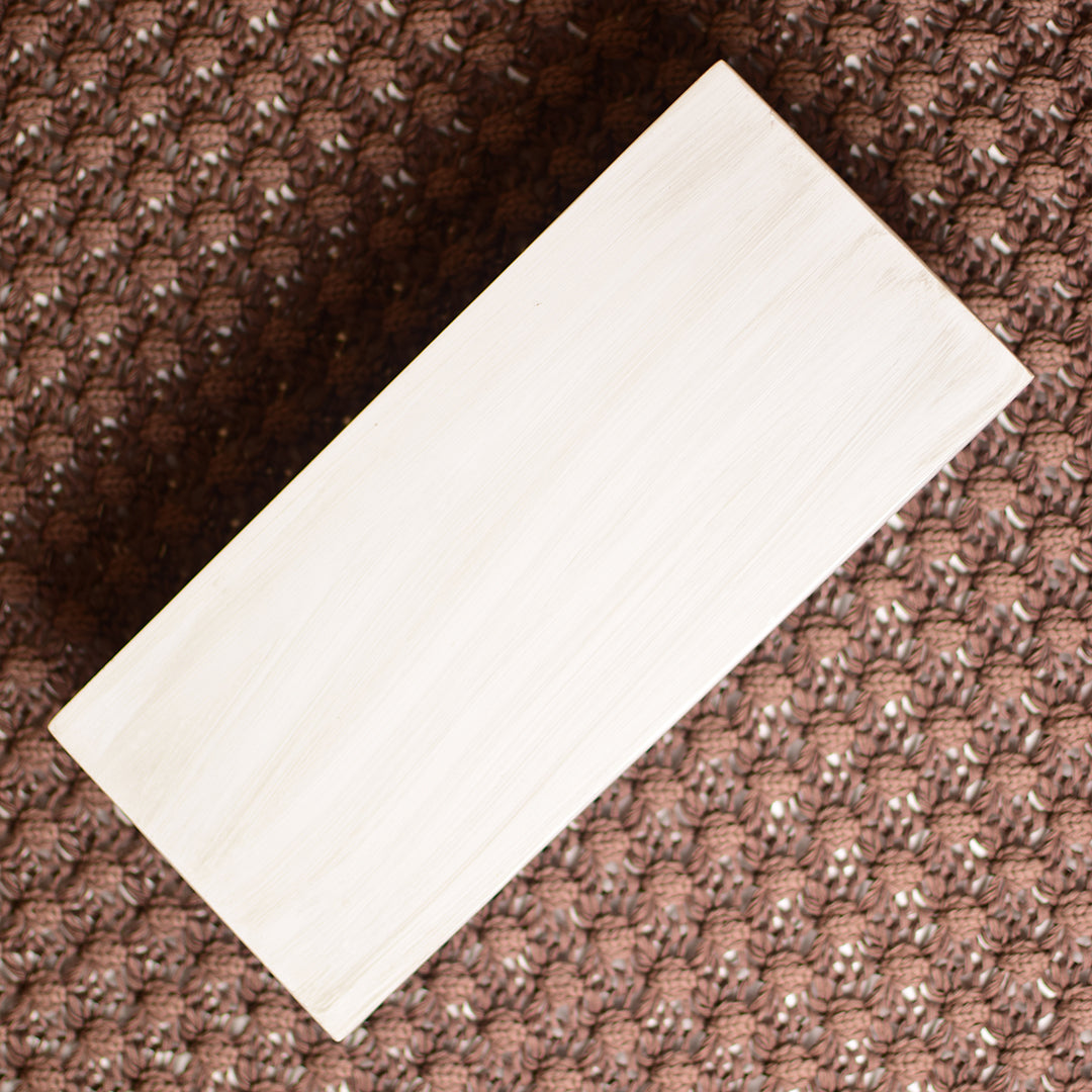 White rectangular riser