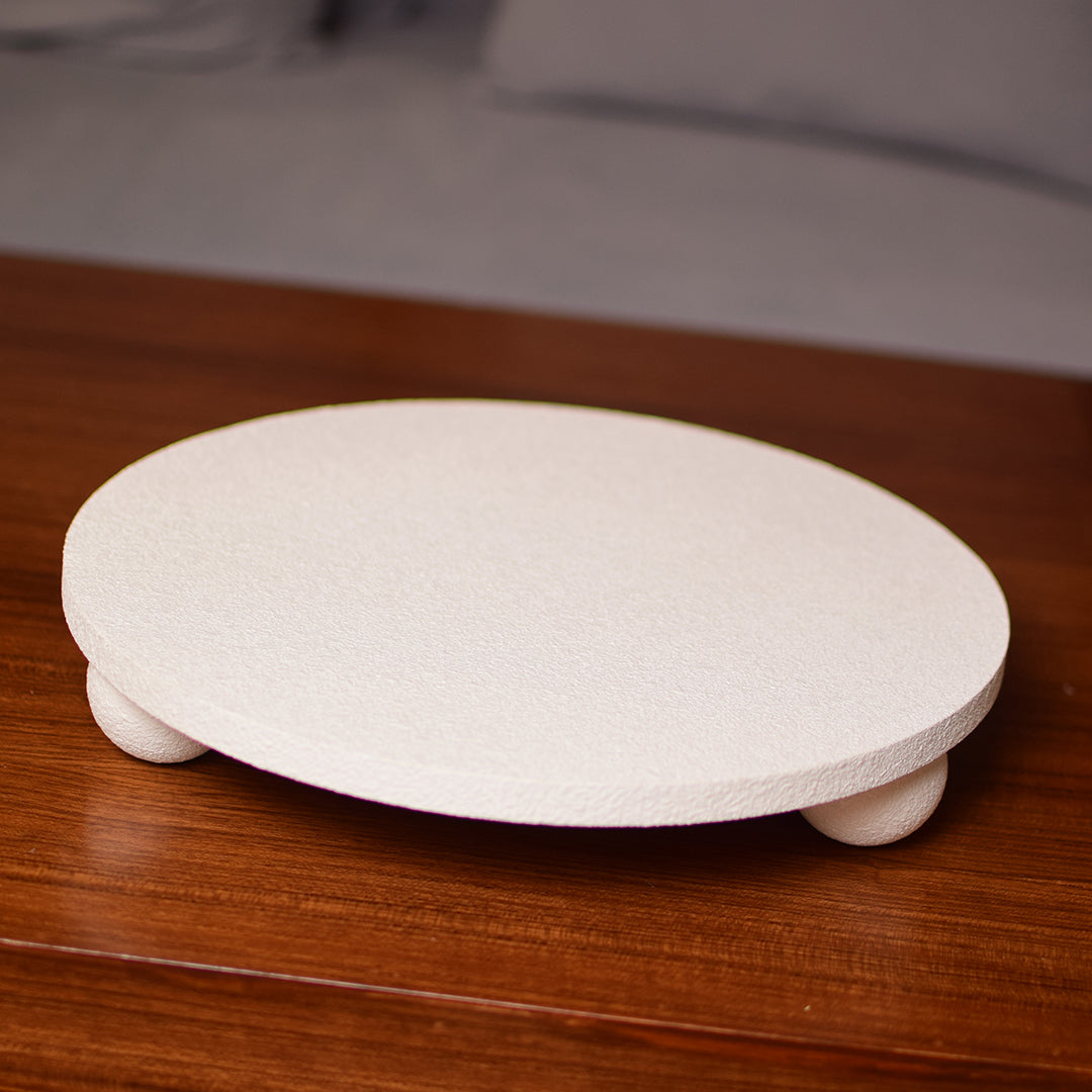 Round White Riser