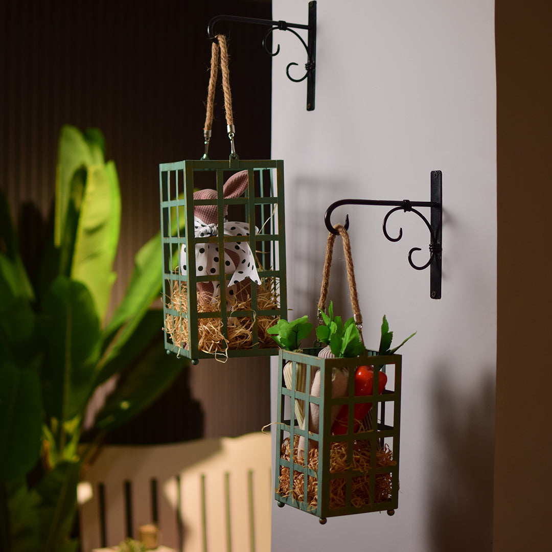 Green Metal lantern(pair)