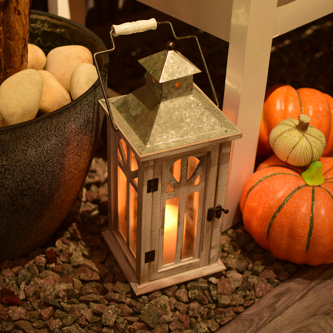 Off white rustic Lantern