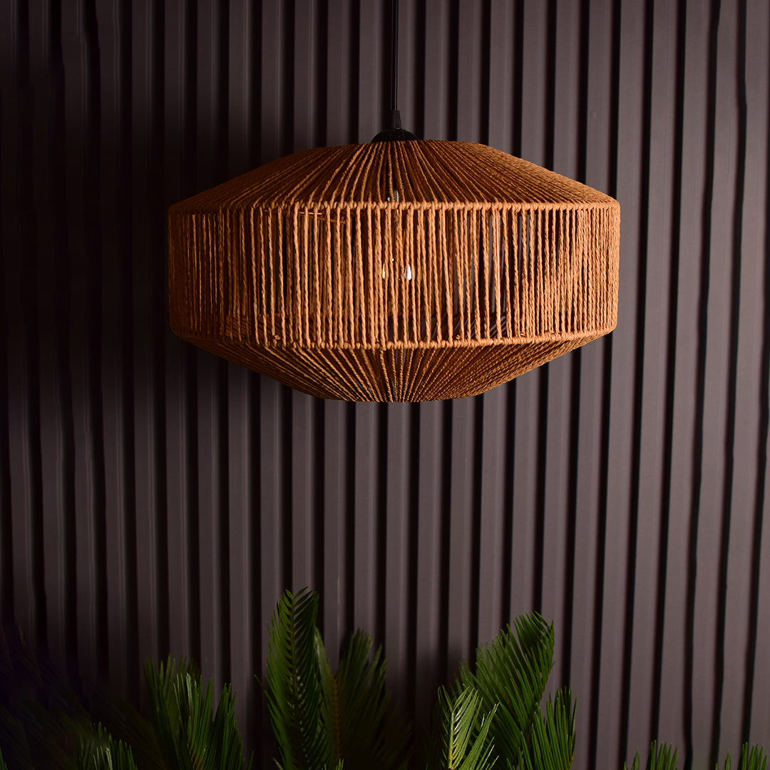 Linear Weave Drum Pendant Lamp