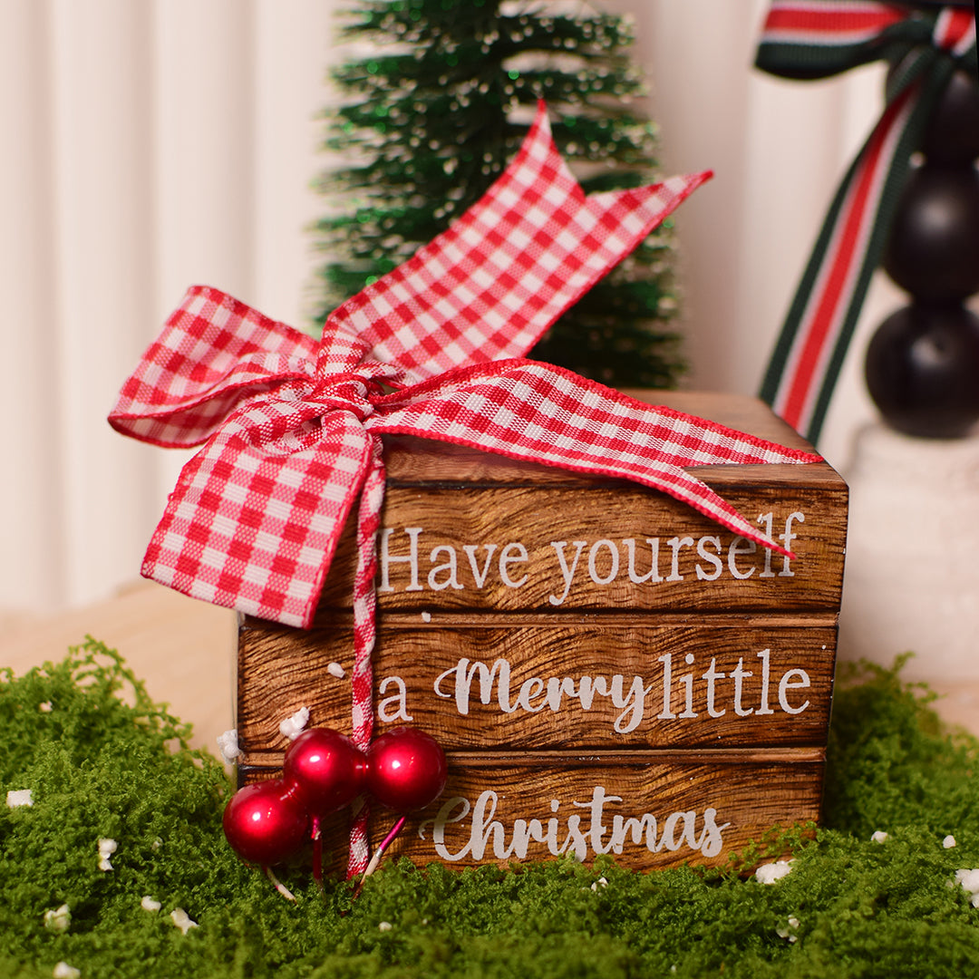 Mini “Have Yourself a Merry Little Christmas” Book Stack