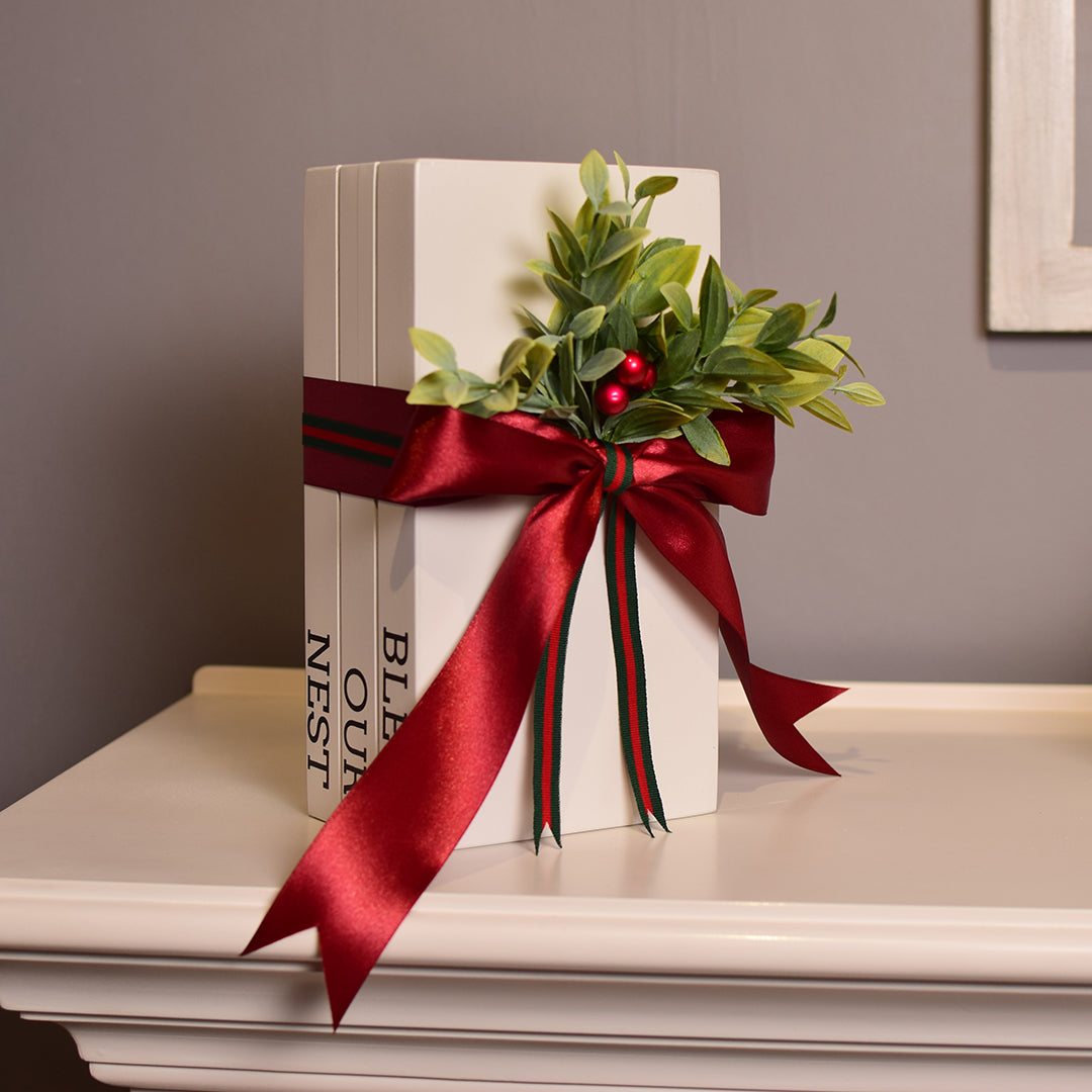 Bless our nest rustic bookstack