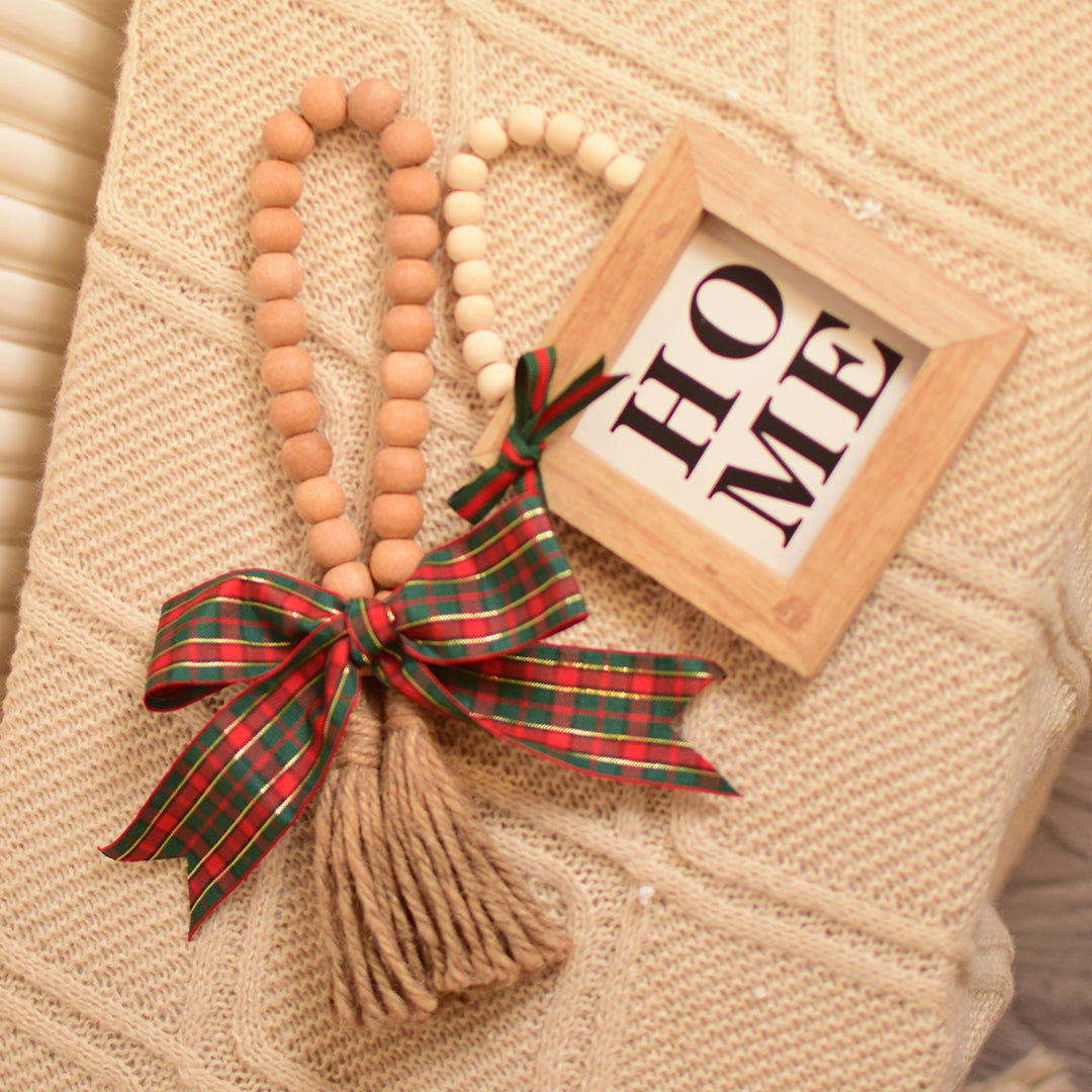 Wood Bead Garland & HOME Frame Set