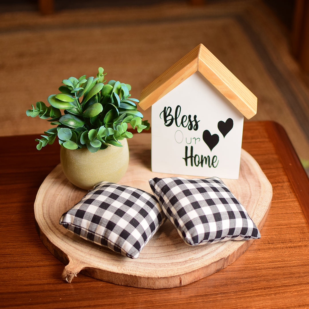 Gingham Cushion set of 3