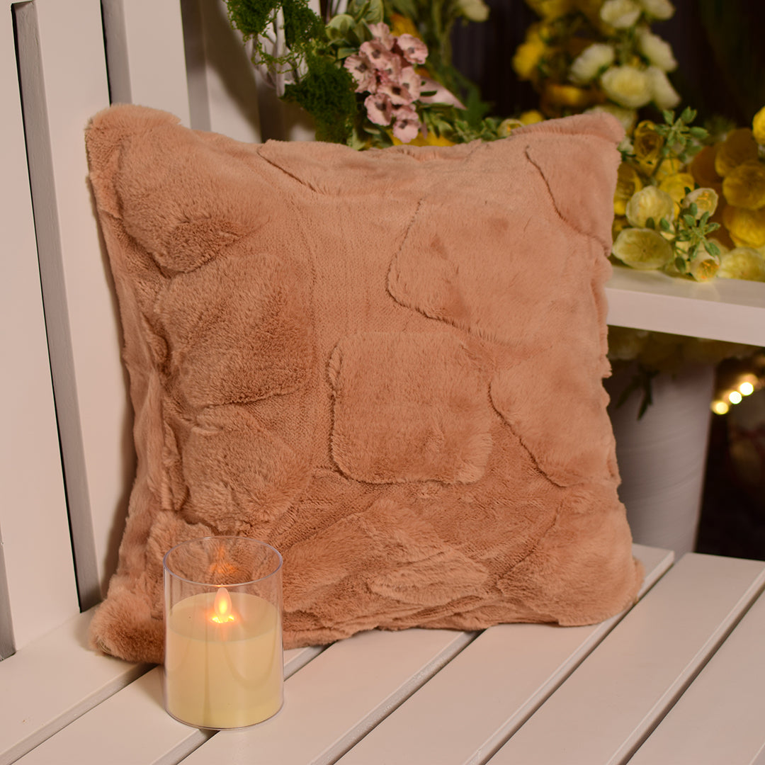 Dark Brown self patch Cushion