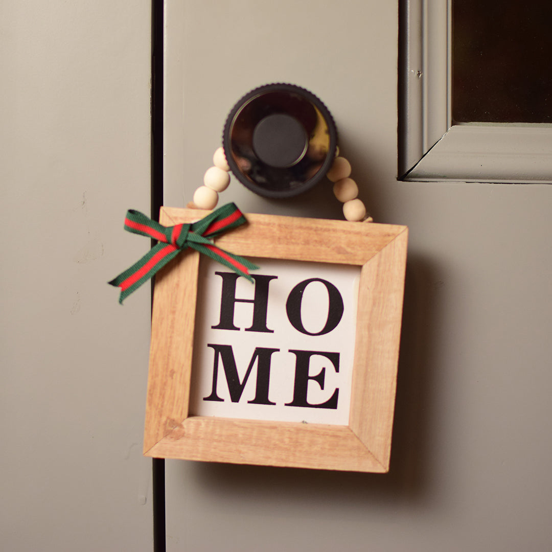 Wood Bead Garland & HOME Frame Set