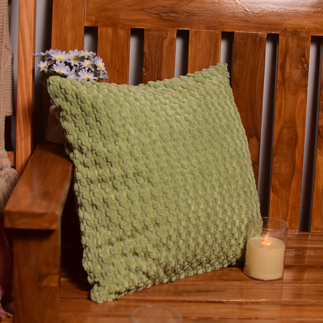 Green velour Cushion
