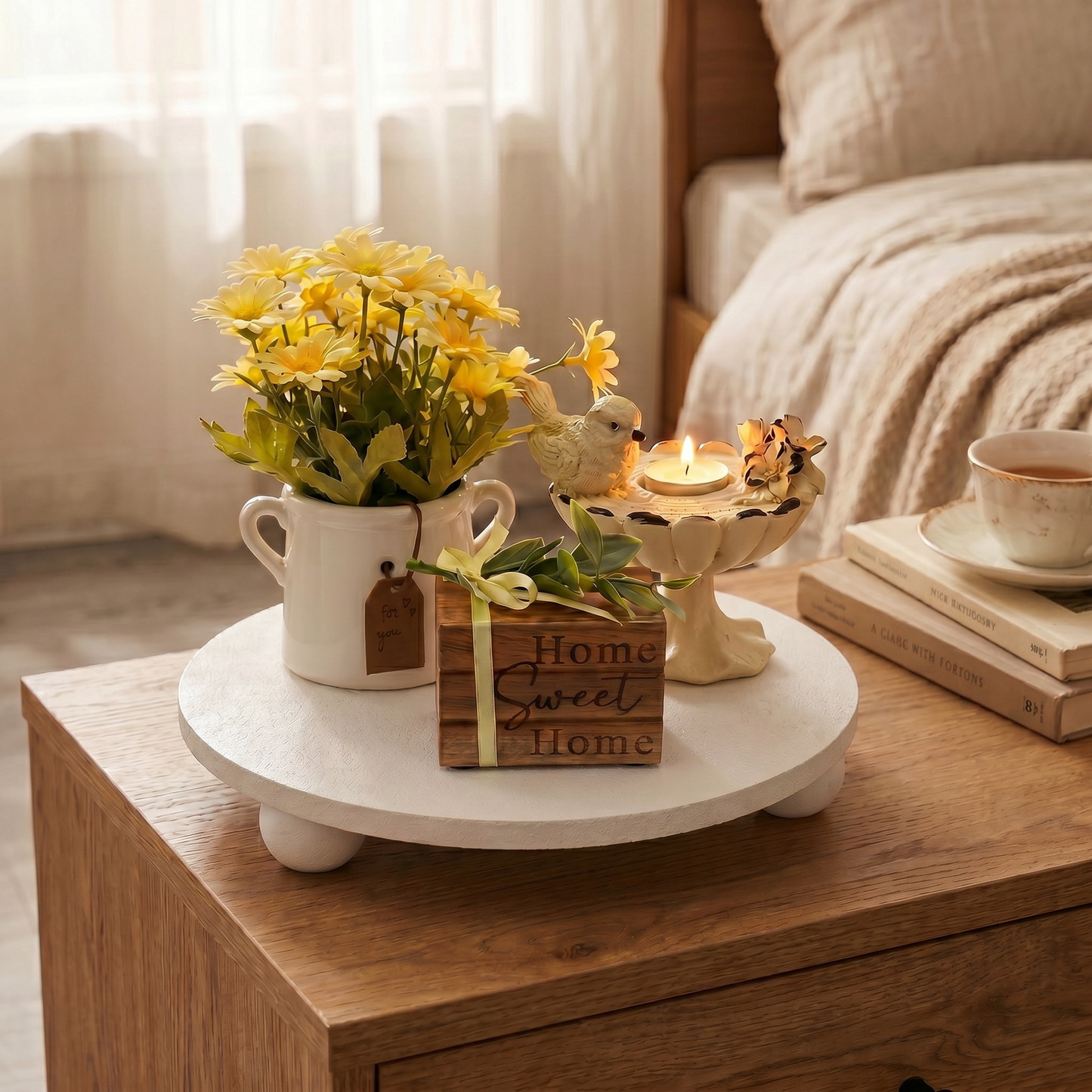 Cozy Bloom Decor Tray Set