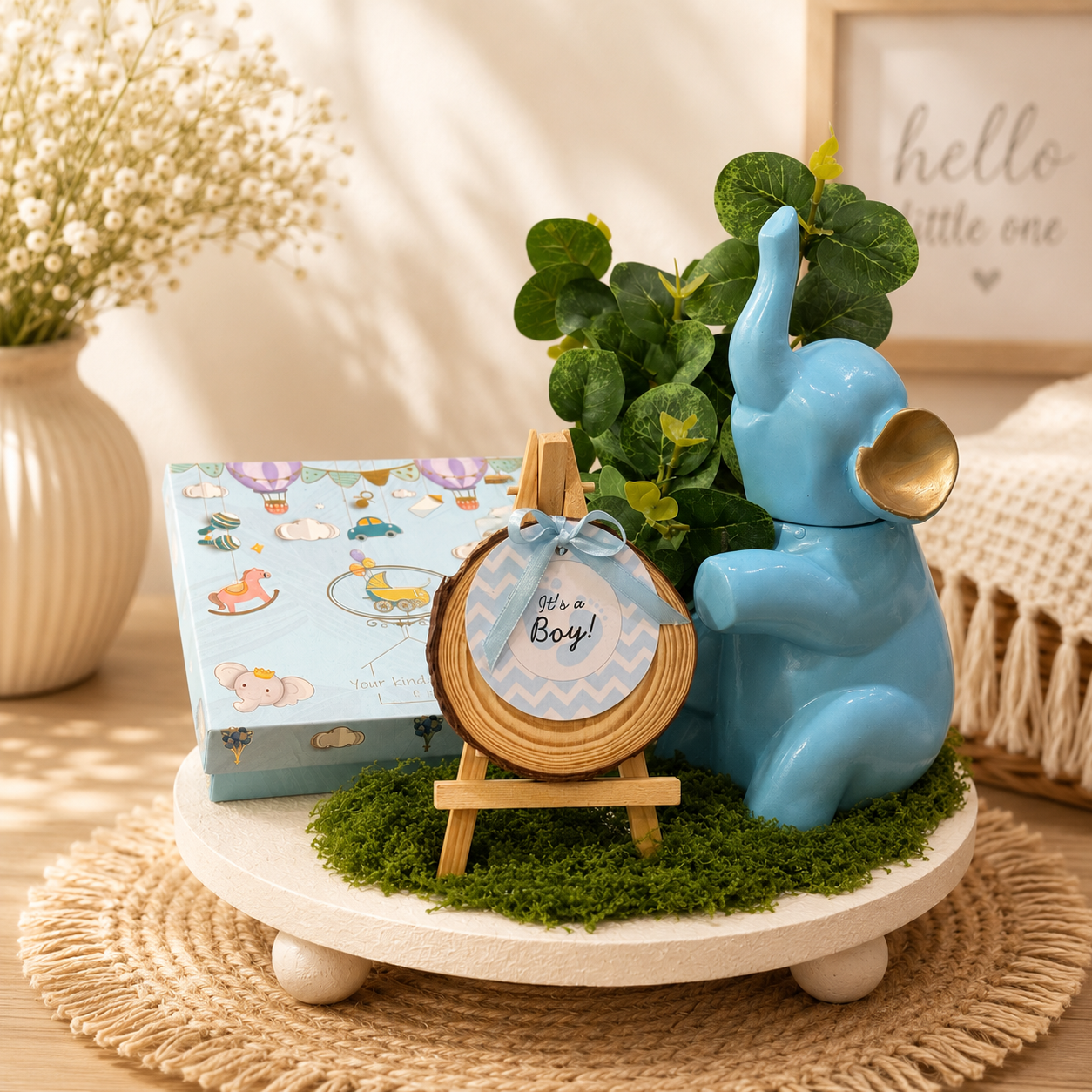 It’s a Boy Elephant Jar Hamper
