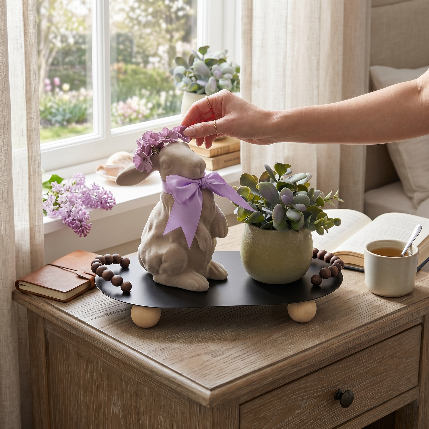 Lavender Bunny Decorative Riser