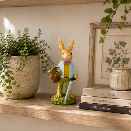 Garden Bunny with Basket & Umbrella